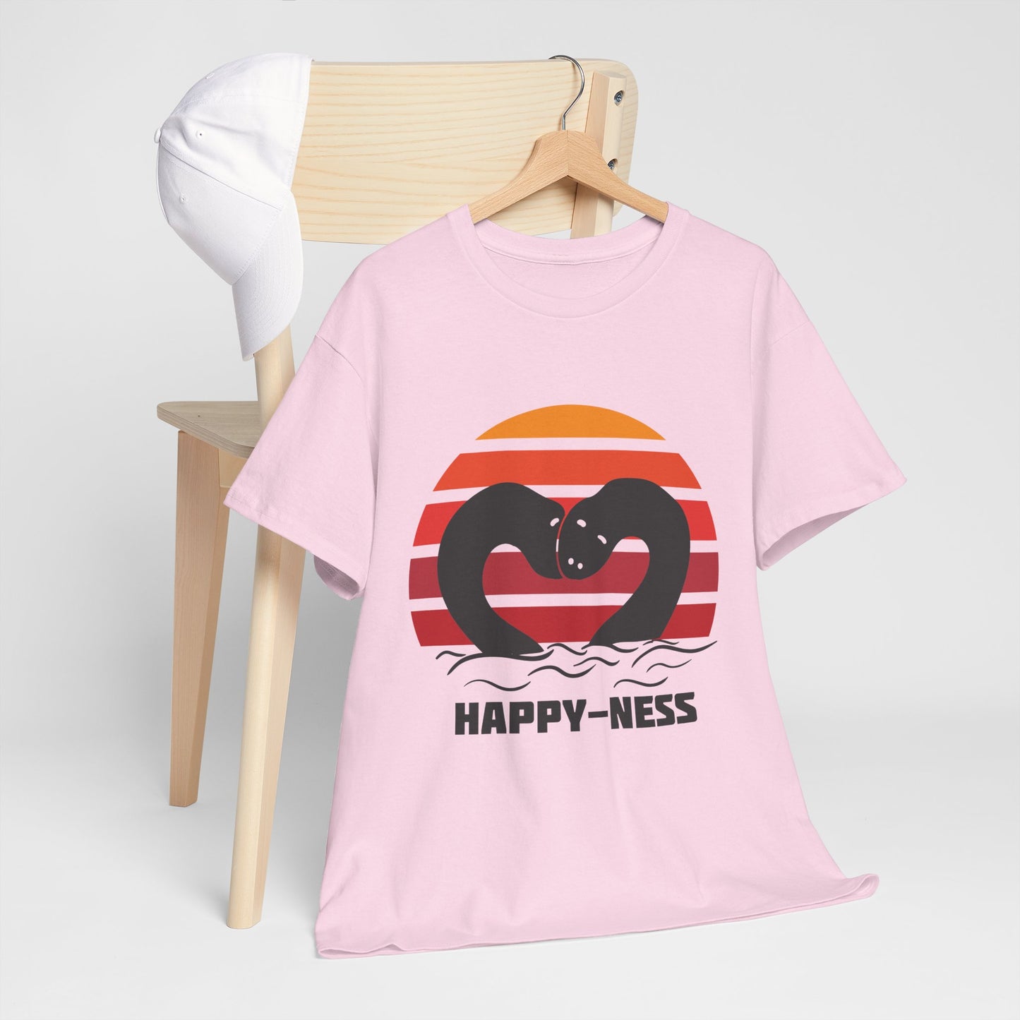 Koszulka HAPPY-NESS – Nessie z Loch Ness w serduszku retro
