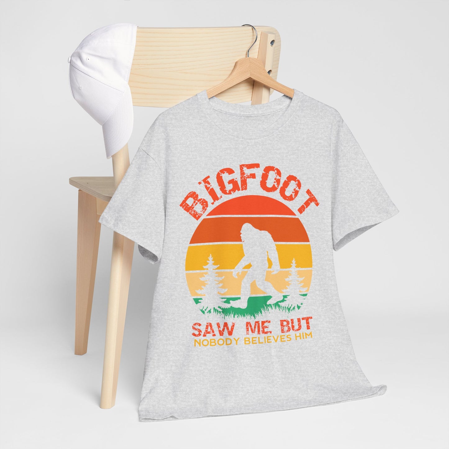 Bigfoot „Saw me but nobody belives him” – retro humor z lasu