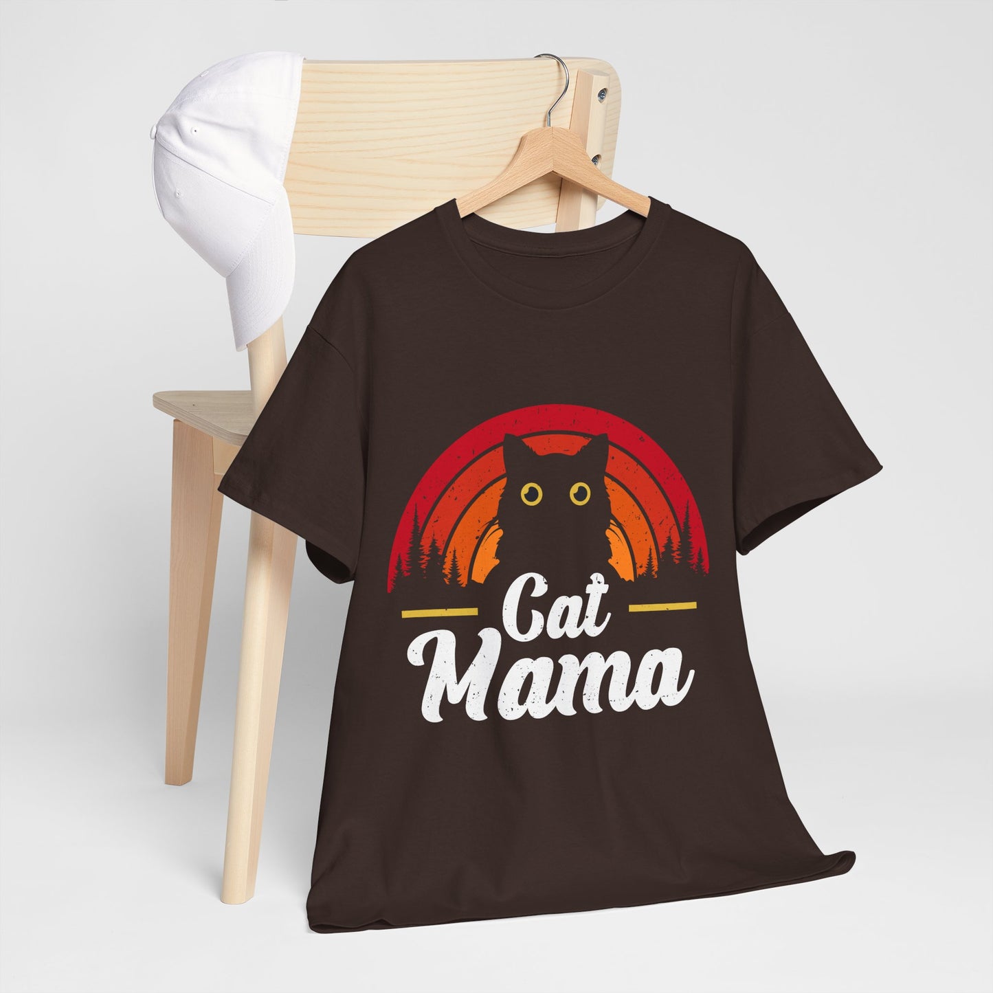 Kocia Mama - retro zachód słońca i koci vibe