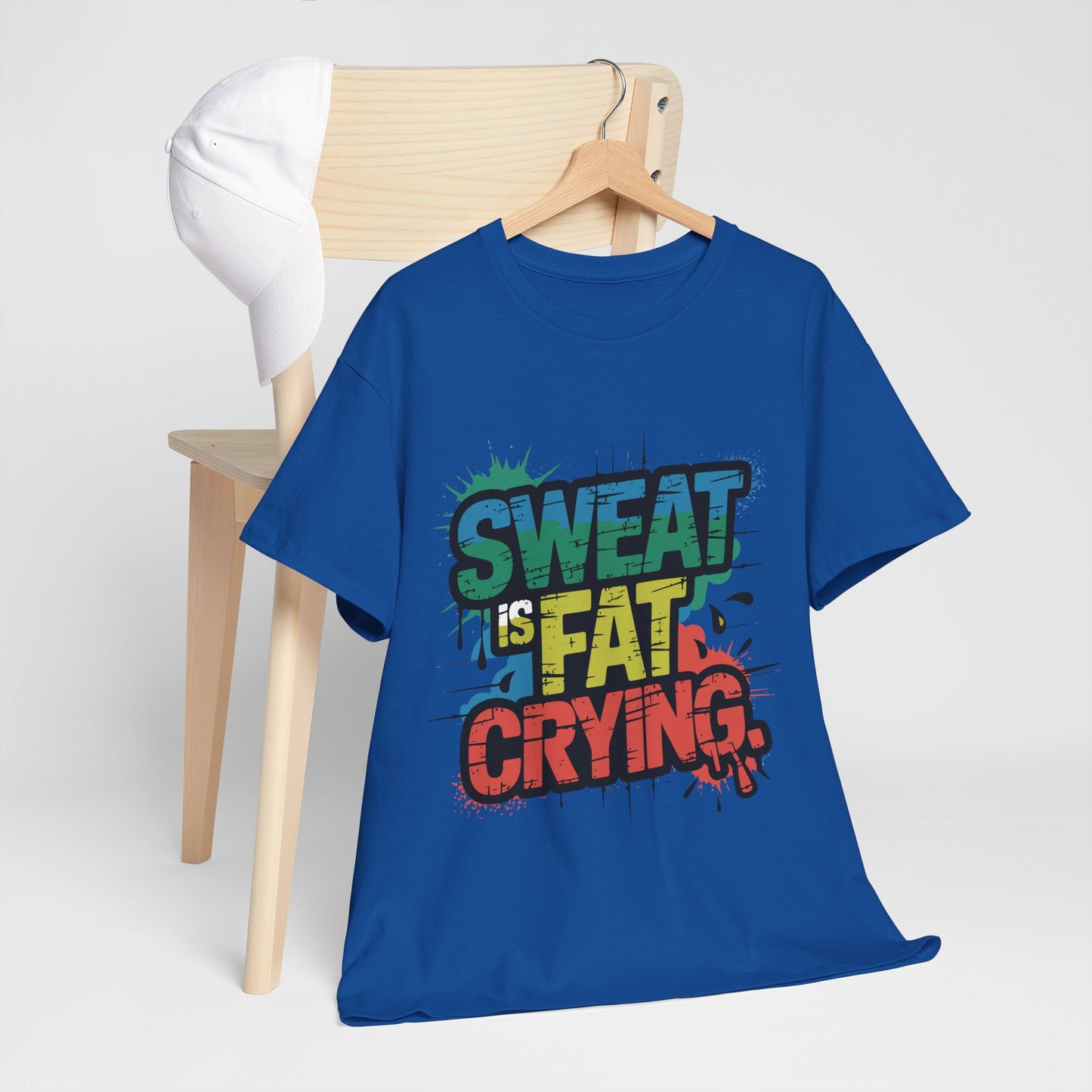 Sweat Is Fat Crying - sarkastyczna motywacja na trening