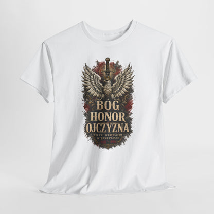 Bóg Honor Ojczyzna - koszulka patriotyczna z orłem
