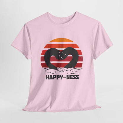 Koszulka HAPPY-NESS – Nessie z Loch Ness w serduszku retro