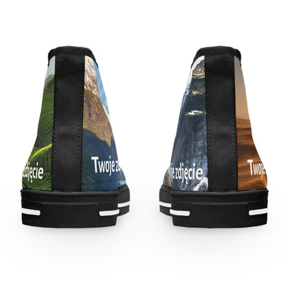 Damskie high-top sneakers - personalizowane