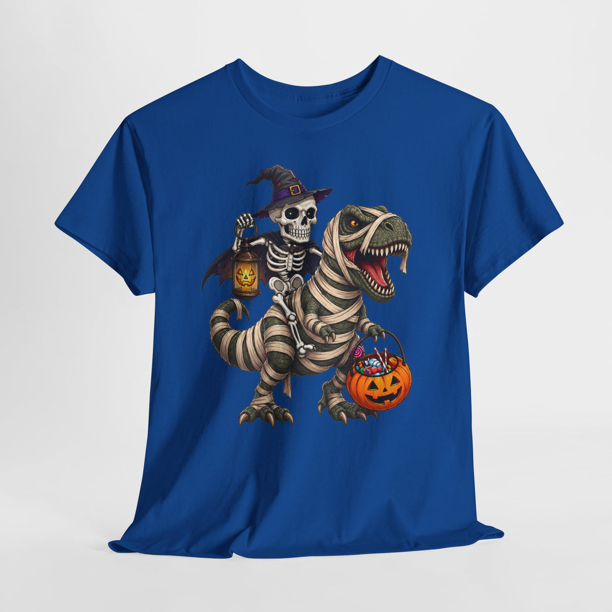 Dino-Mumia na Halloween - kościotrup rusza po cukierki