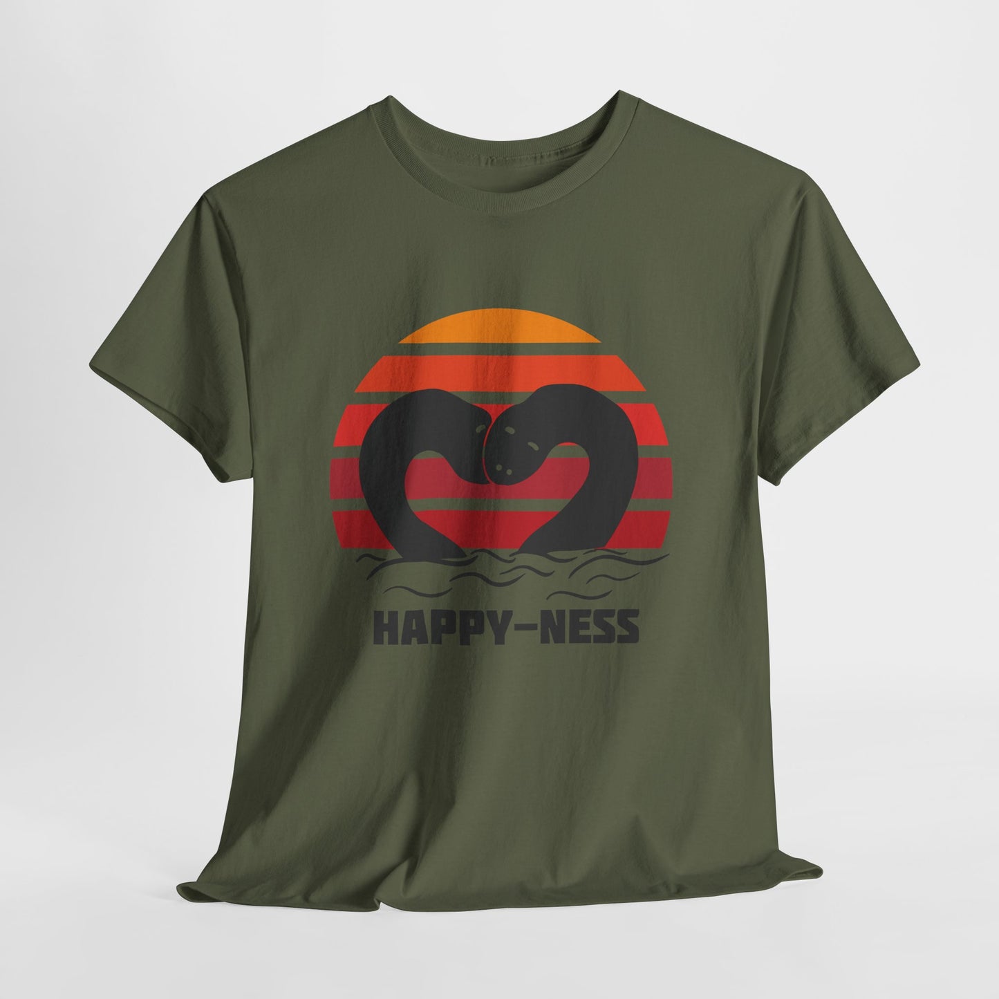 Koszulka HAPPY-NESS – Nessie z Loch Ness w serduszku retro
