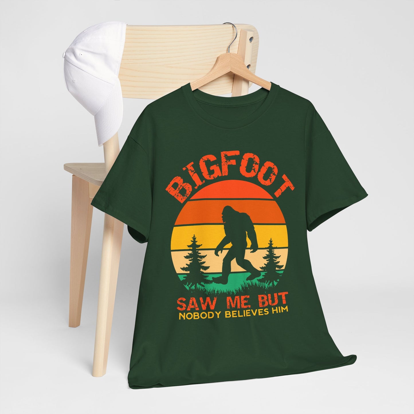 Bigfoot „Saw me but nobody belives him” – retro humor z lasu