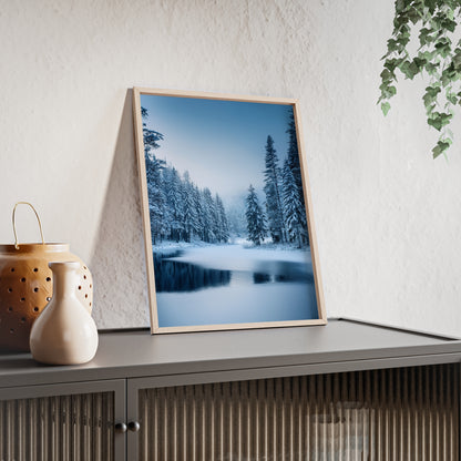 Nordic Winter Forest – Zimowy Las i Zamarznięte Jezioro