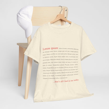 Lorem Ipsum... that's all I had in me today