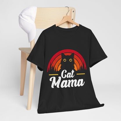 Kocia Mama - retro zachód słońca i koci vibe
