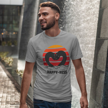 Koszulka HAPPY-NESS – Nessie z Loch Ness w serduszku retro