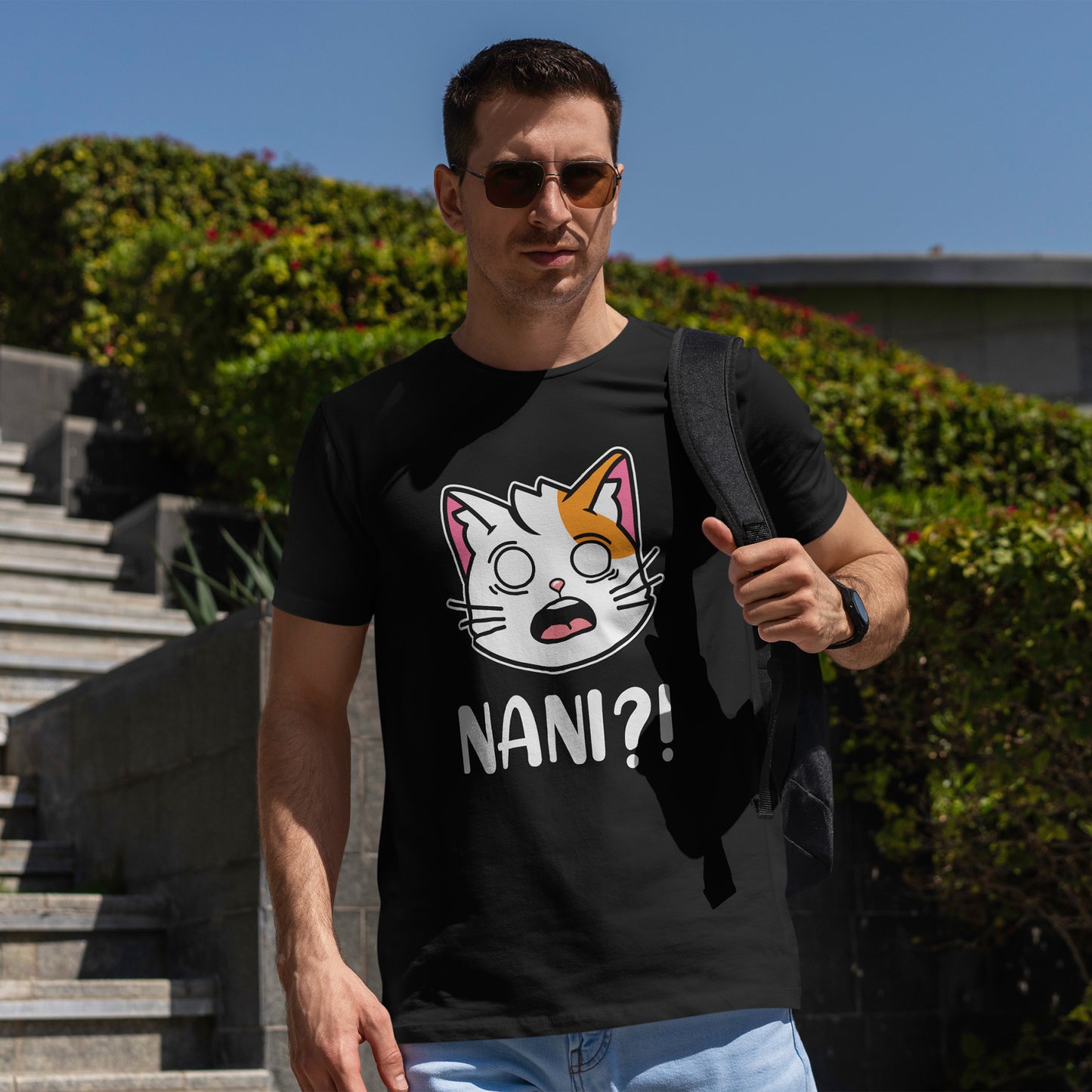 Koszulka NANI?! - zaskoczony kot anime NANI?!