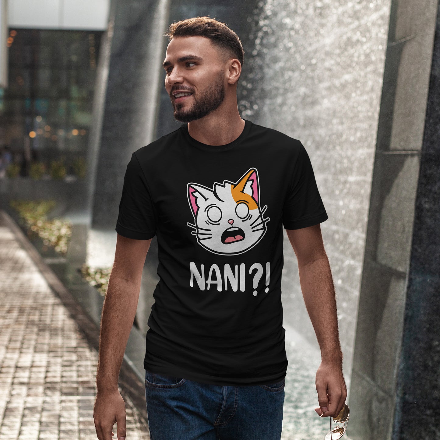 Koszulka NANI?! - zaskoczony kot anime NANI?!