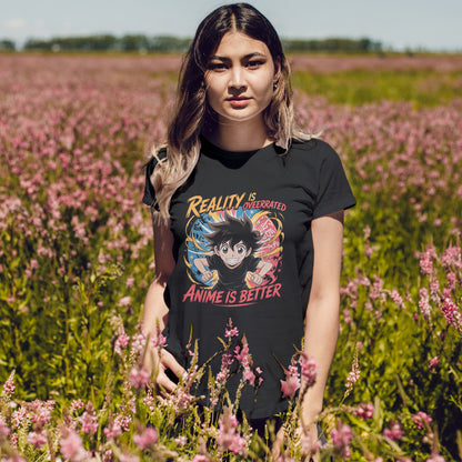 Reality is Overrated - Anime Is Better - koszulka dla fanów Anime