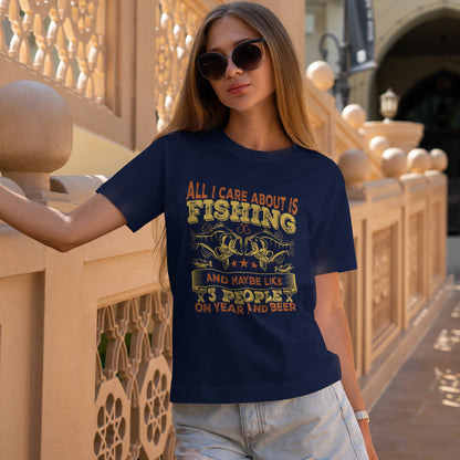 Koszulka wędkarska All I Care About Is Fishing