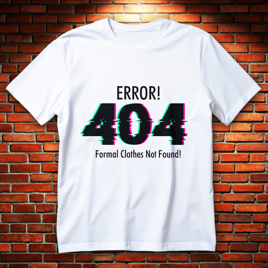 Koszulka z napisem 404 - duże cyfry 404 z efektem glitch na środku