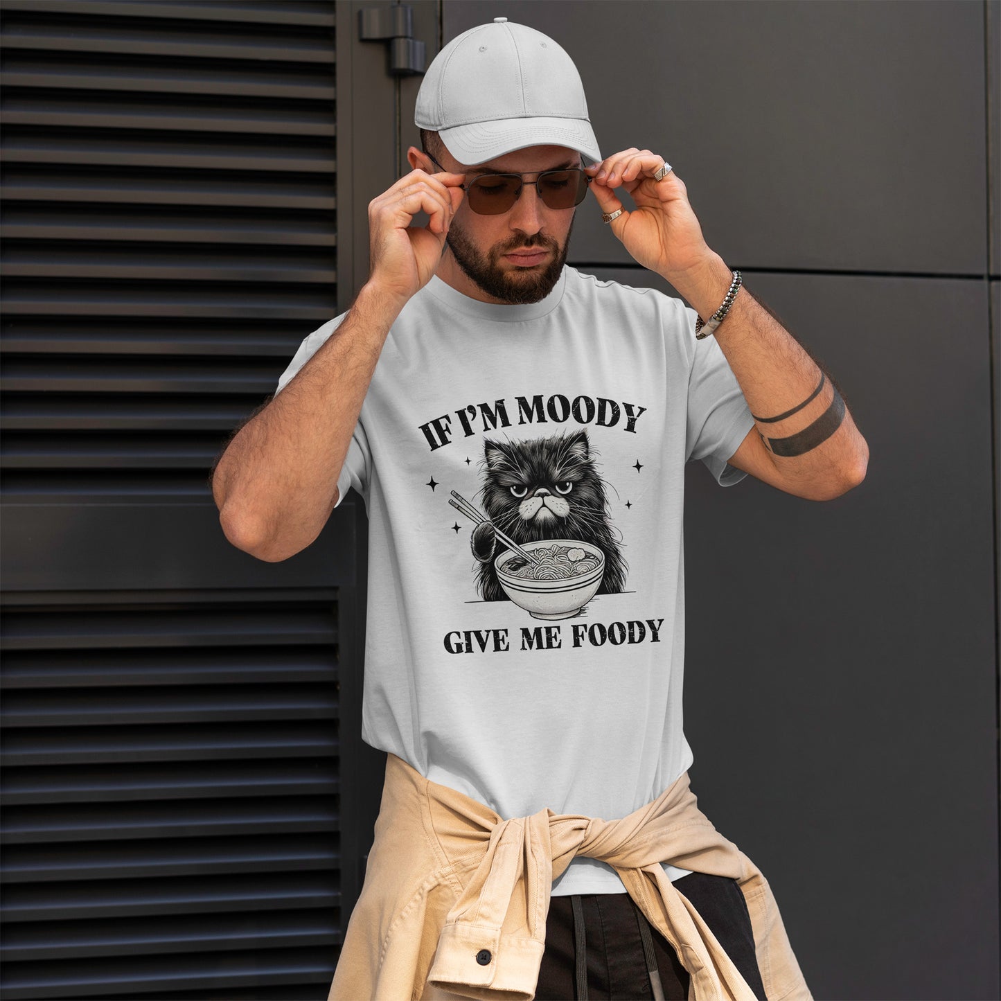 If I'm Moody Give Me Foody - Naburmuszony Kot