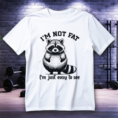 Koszulka im not fat - im just easy to see, typograficzny napis na przodzie