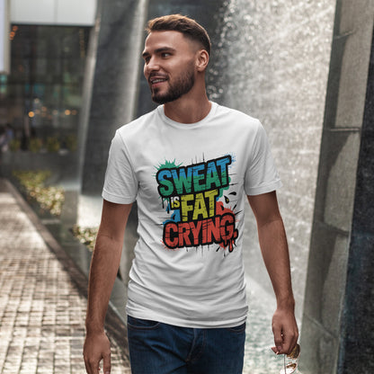 Sweat Is Fat Crying - sarkastyczna motywacja na trening