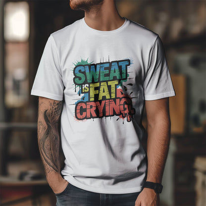 Sweat Is Fat Crying - sarkastyczna motywacja na trening