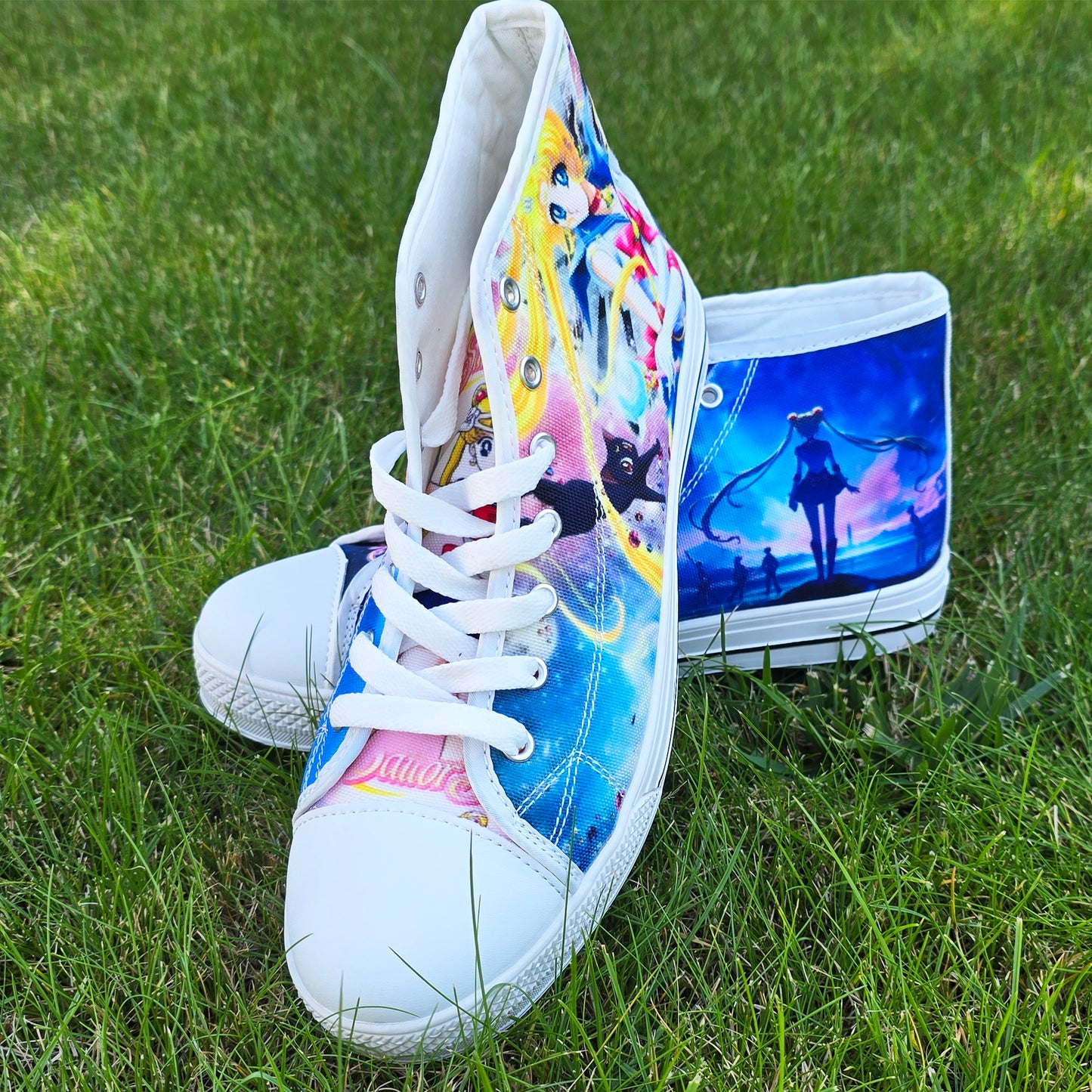 Damskie high-top sneakers - personalizowane