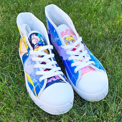 Damskie high-top sneakers - personalizowane