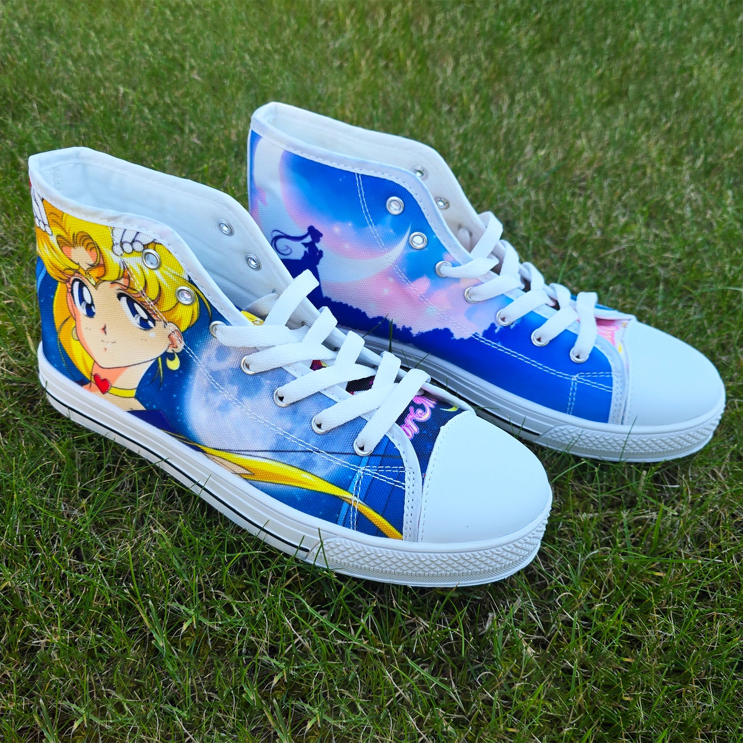 Damskie high-top sneakers - personalizowane