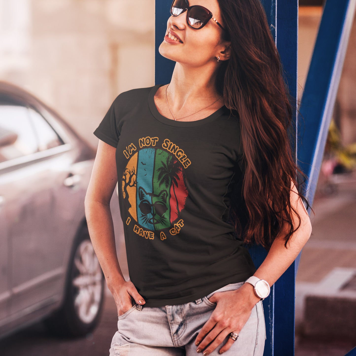 Nie jestem singlem, mam kota - retro koci vibe