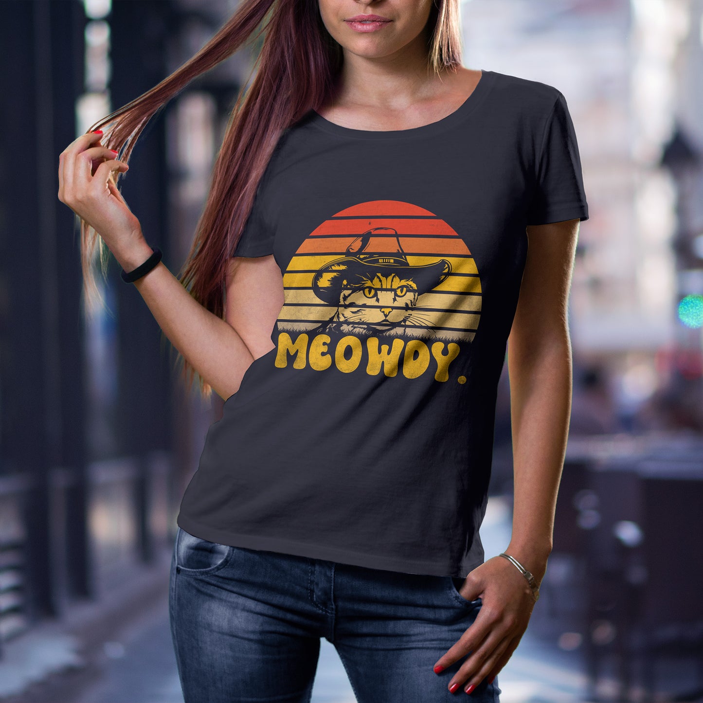 Meowdy - koci kowboj w stylu retro
