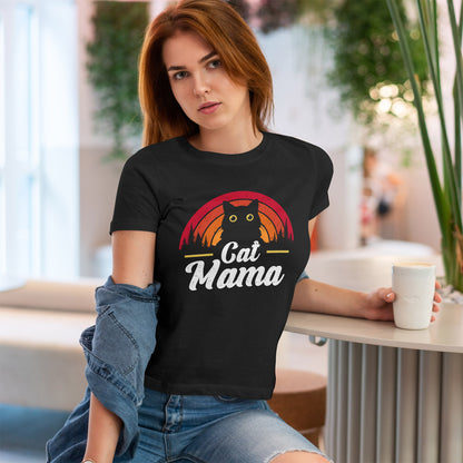 Kocia Mama - retro zachód słońca i koci vibe