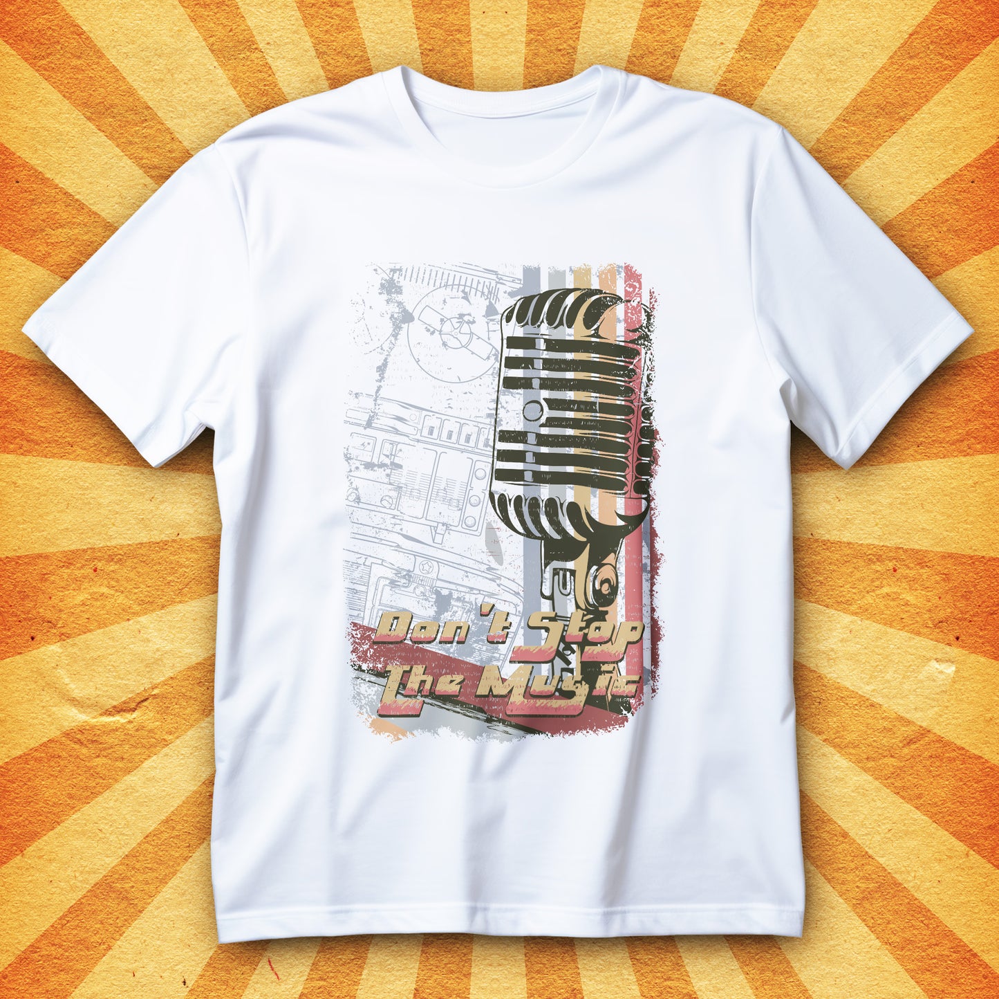 Koszulka retro vintage "Don't stop the music"