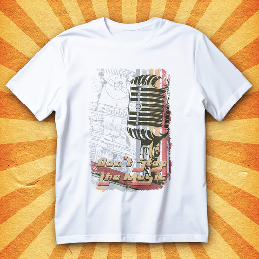 Koszulka retro vintage "Don't stop the music"
