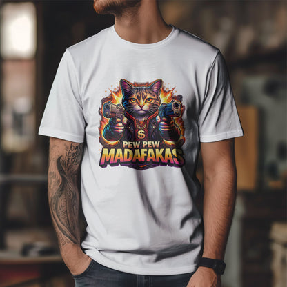 Pew Pew Madafakas - neonowy kot