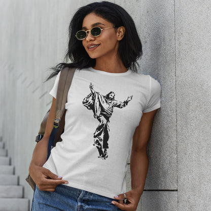 Jezus na deskorolce - streetwearowy nadruk