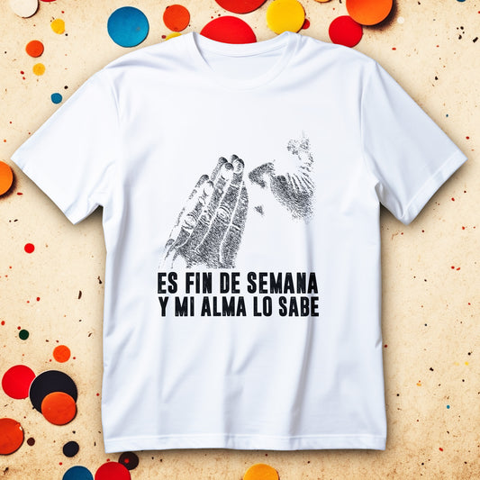 Jest weekend i moja dusza to wie - hiszpański napis "Es fin de semana y mi alma lo sabe"