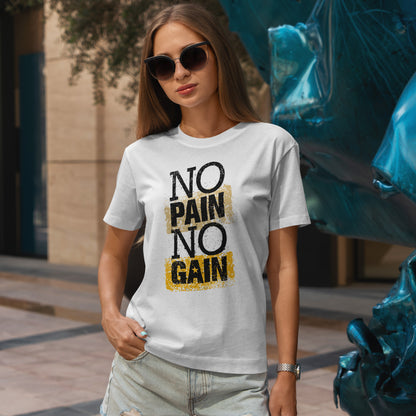 Koszulka No Pain No Gain - motyw treningowy