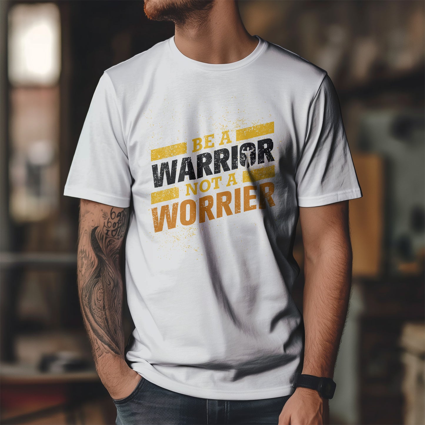 Be a Warrior Not a Worrier - koszulka motywacyjna