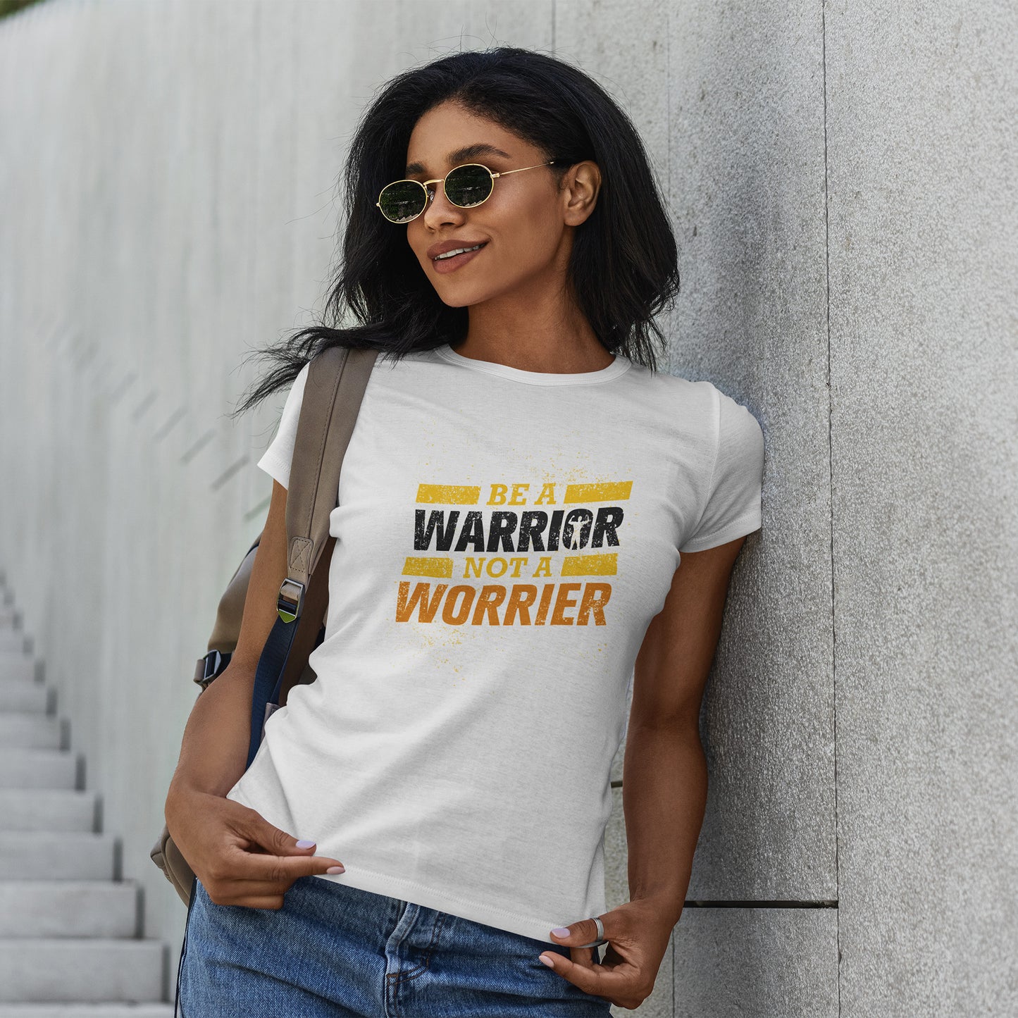Be a Warrior Not a Worrier - koszulka motywacyjna