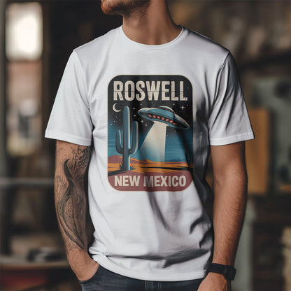 Roswell New Mexico - retro spodek nad pustynią