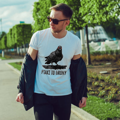 Ptaki To Drony - spiskowy gołąb z czerwonym okiem
