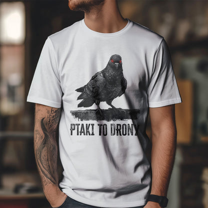 Ptaki To Drony - spiskowy gołąb z czerwonym okiem