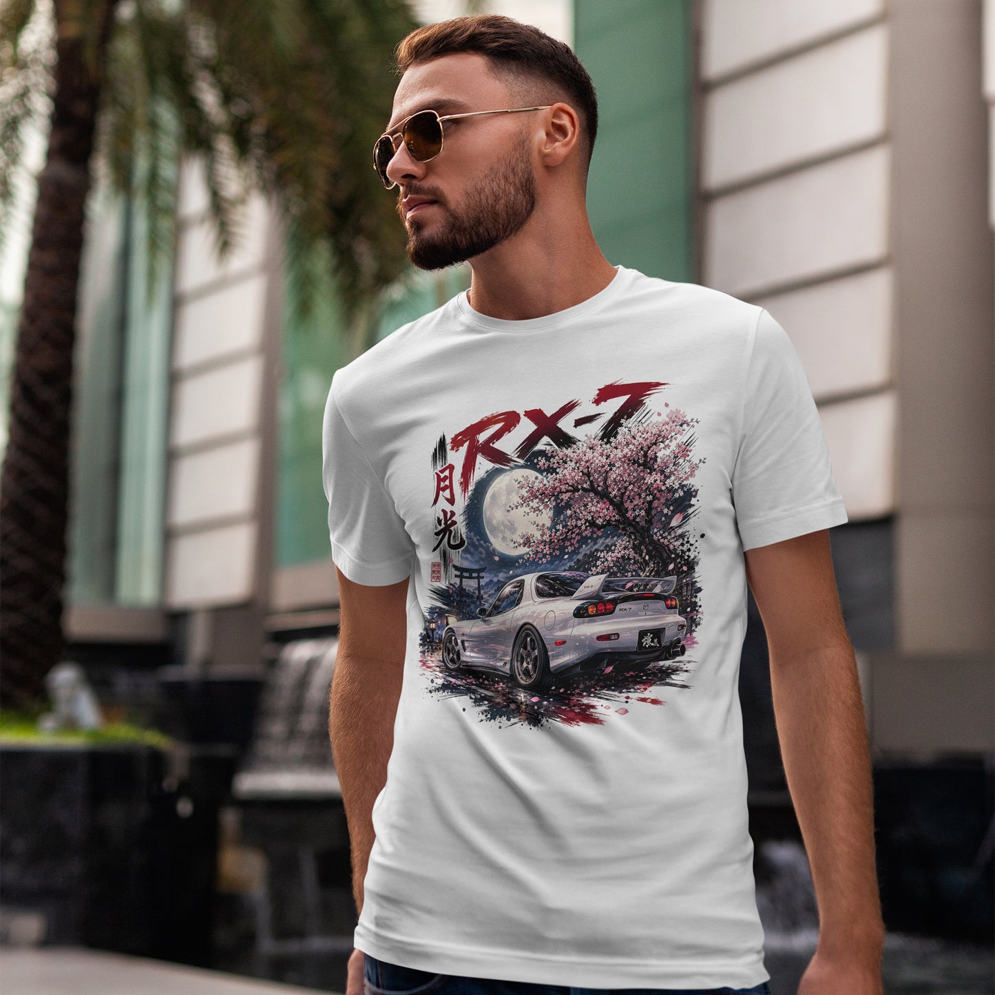 Mazda RX-7 - Księżycowa Sakura pod pełnią