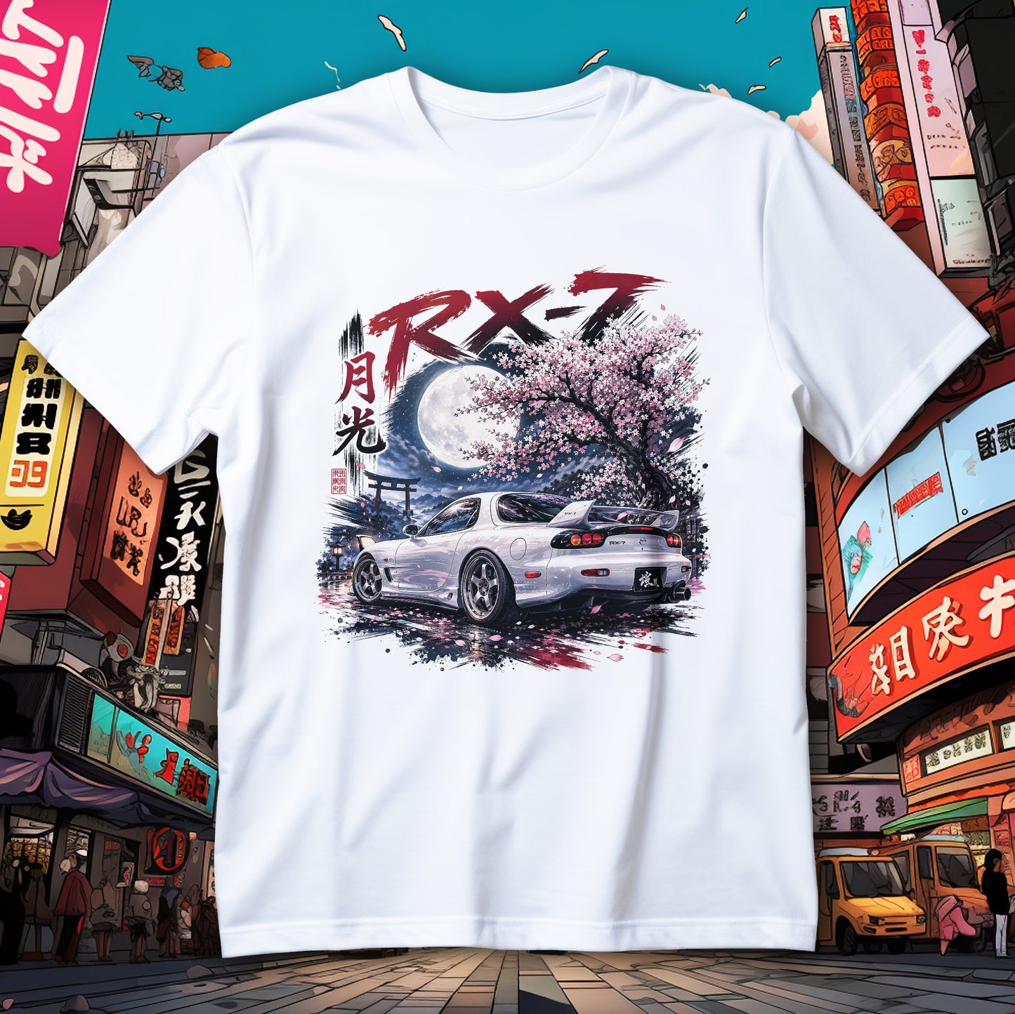 Mazda RX-7 - Księżycowa Sakura pod pełnią