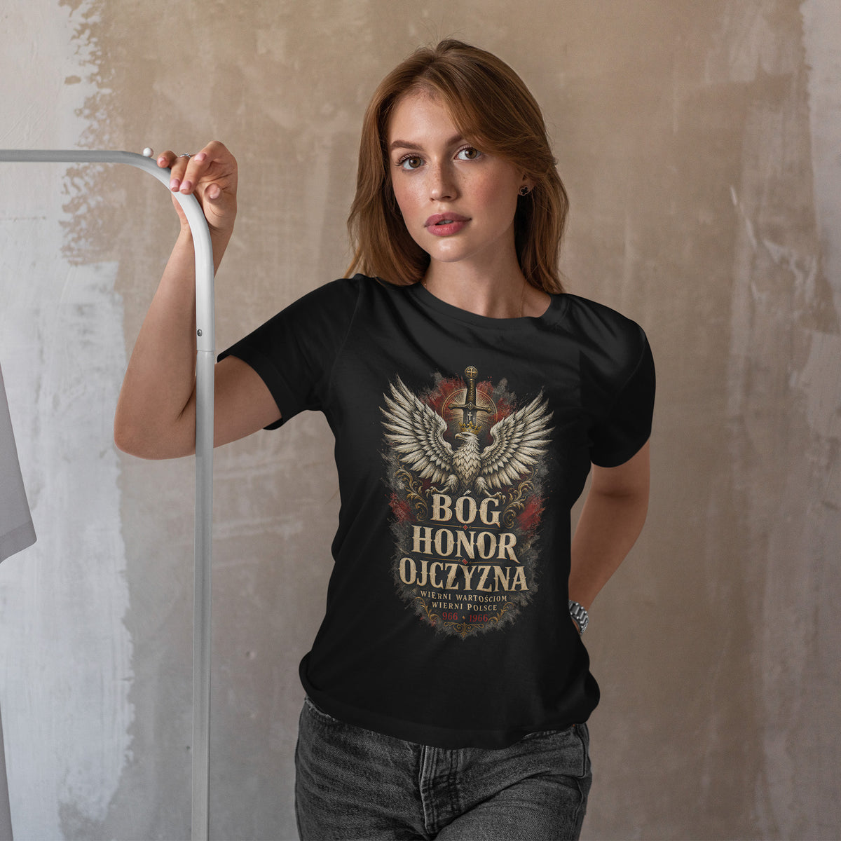 Bóg Honor Ojczyzna - koszulka patriotyczna z orłem