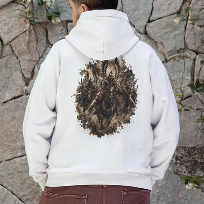 Bluza z husarią przedstawiająca szarżę jeźdźców ze skrzydłami, kopiami i polskimi sztandarami