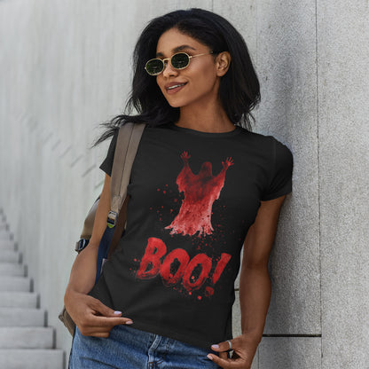 Boo! - czerwony duch na halloweenowy klimat