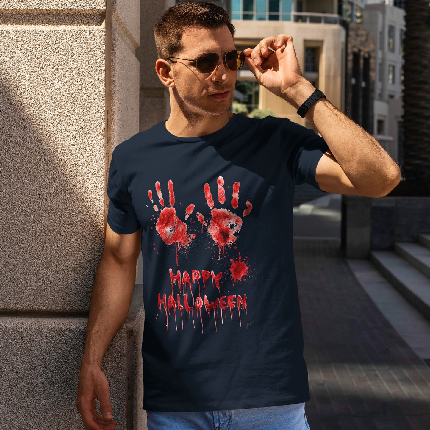 Happy Halloween - krwawe dłonie i horrorowy klimat