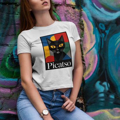 Picatso - koszulka z kotem w artystycznym stylu