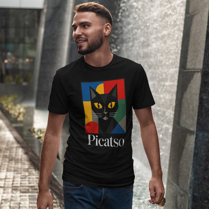 Picatso - koszulka z kotem w artystycznym stylu