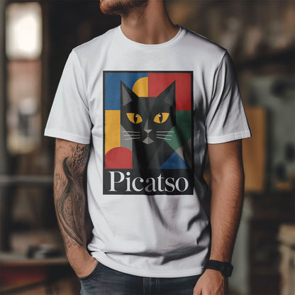 Picatso - koszulka z kotem w artystycznym stylu