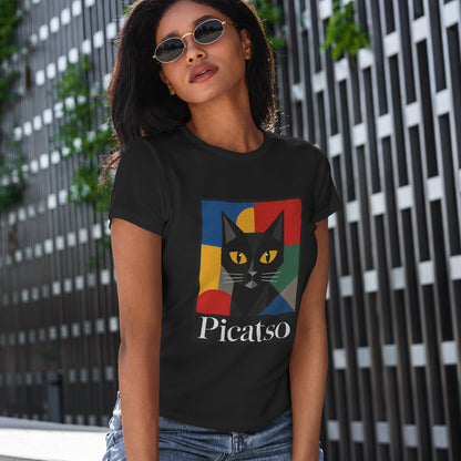 Picatso - koszulka z kotem w artystycznym stylu